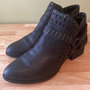 Vince Camuto Studded Biker Buckle Calley Booties